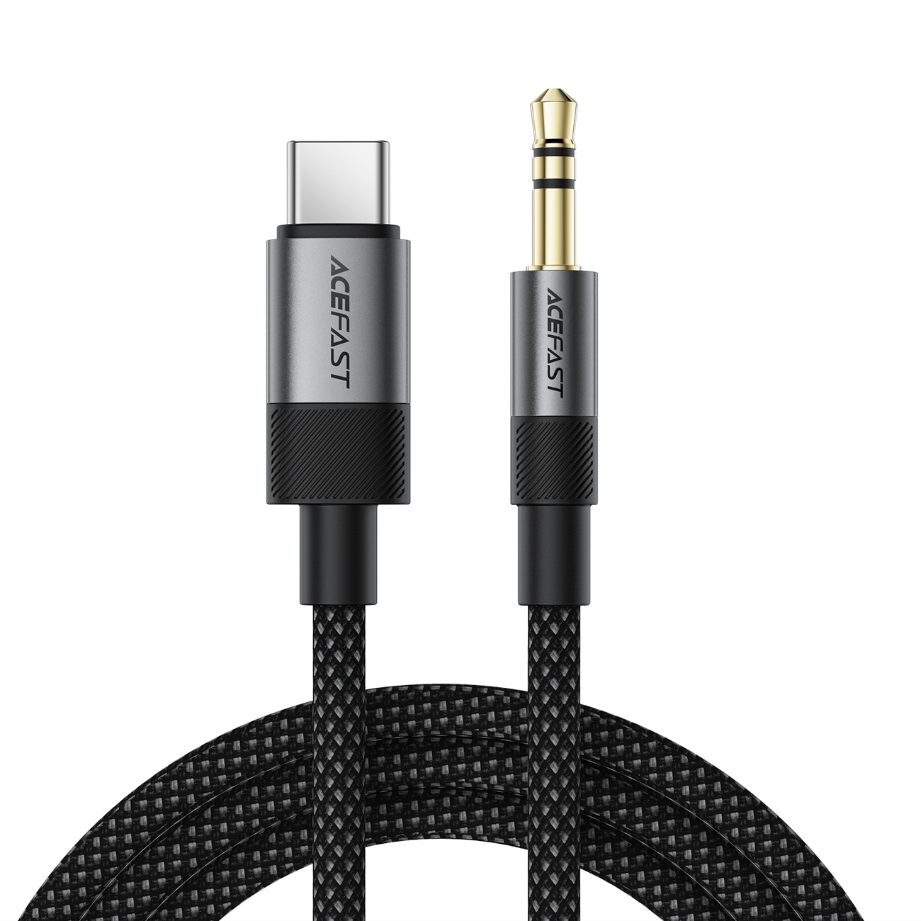 Acefast J11 USB-C 3.5mm mini jack kaapeli 1m - musta