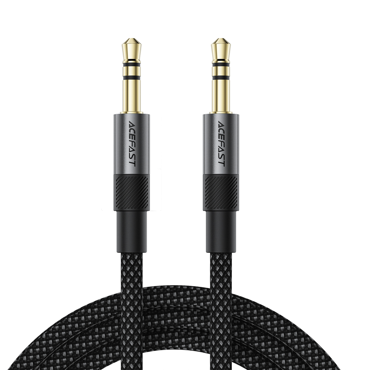 Acefast J10 AUX kaapeli mini jack 3.5mm 1m - musta