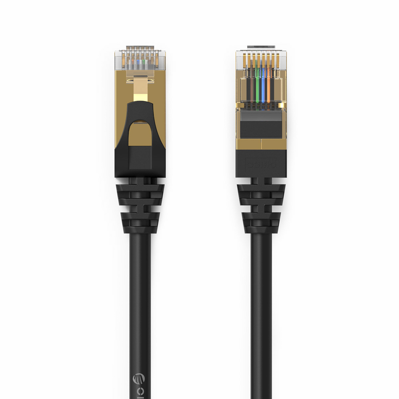 Orico PUG-C7 CAT7 10Gbps RJ45 Ethernet verkkokaapeli internet LAN pyöreä 20m - musta