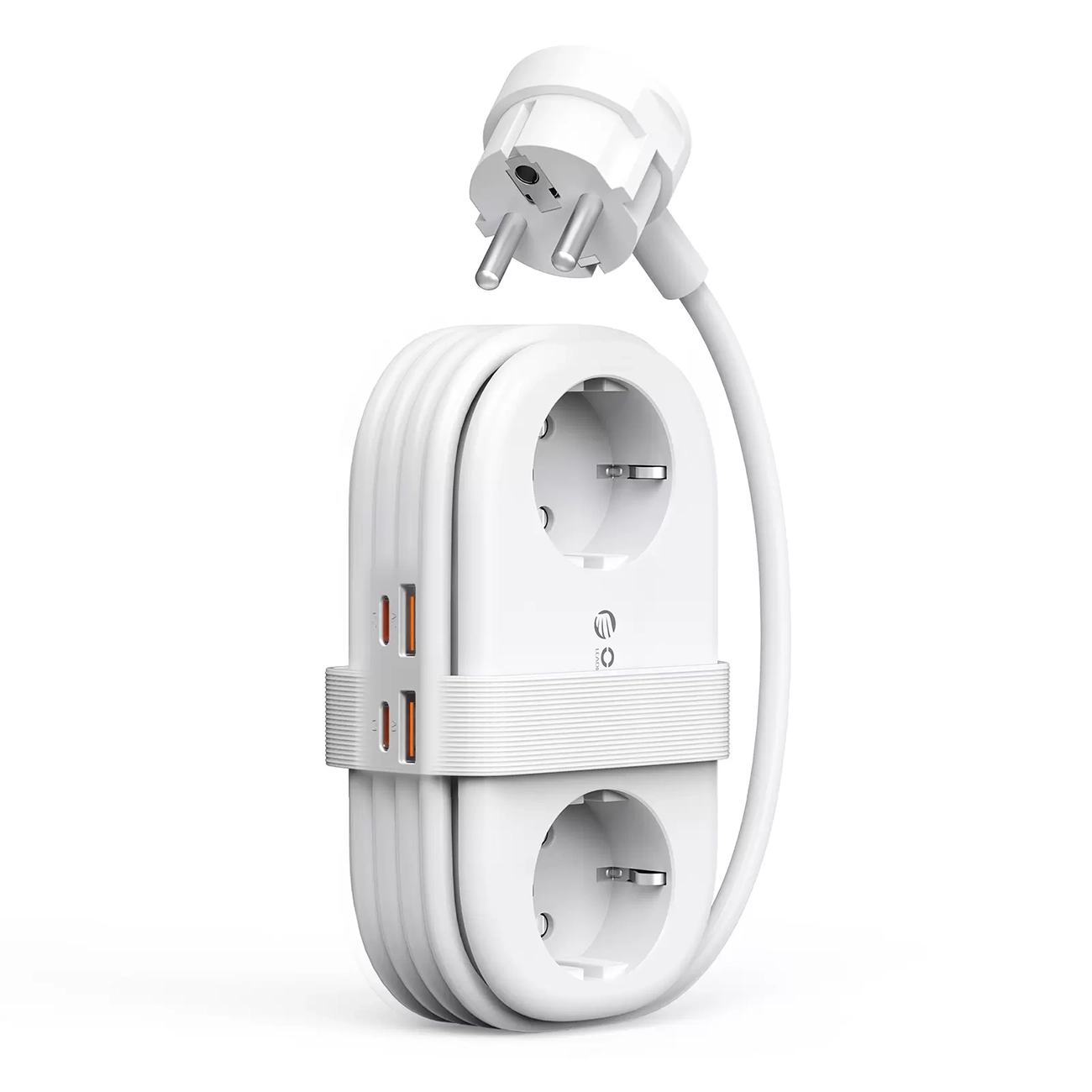 Orico AP3 20W GaN 5in1 jatkojohto 2x AC + 2x USB-A + 1x USB-C - valkoinen