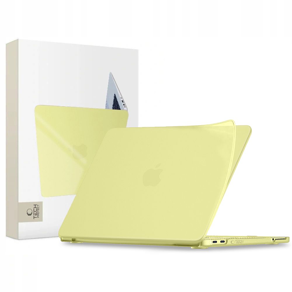Tech-Protect Softshell -suojakuori MacBook Neo 13 2026:lle - matta keltainen