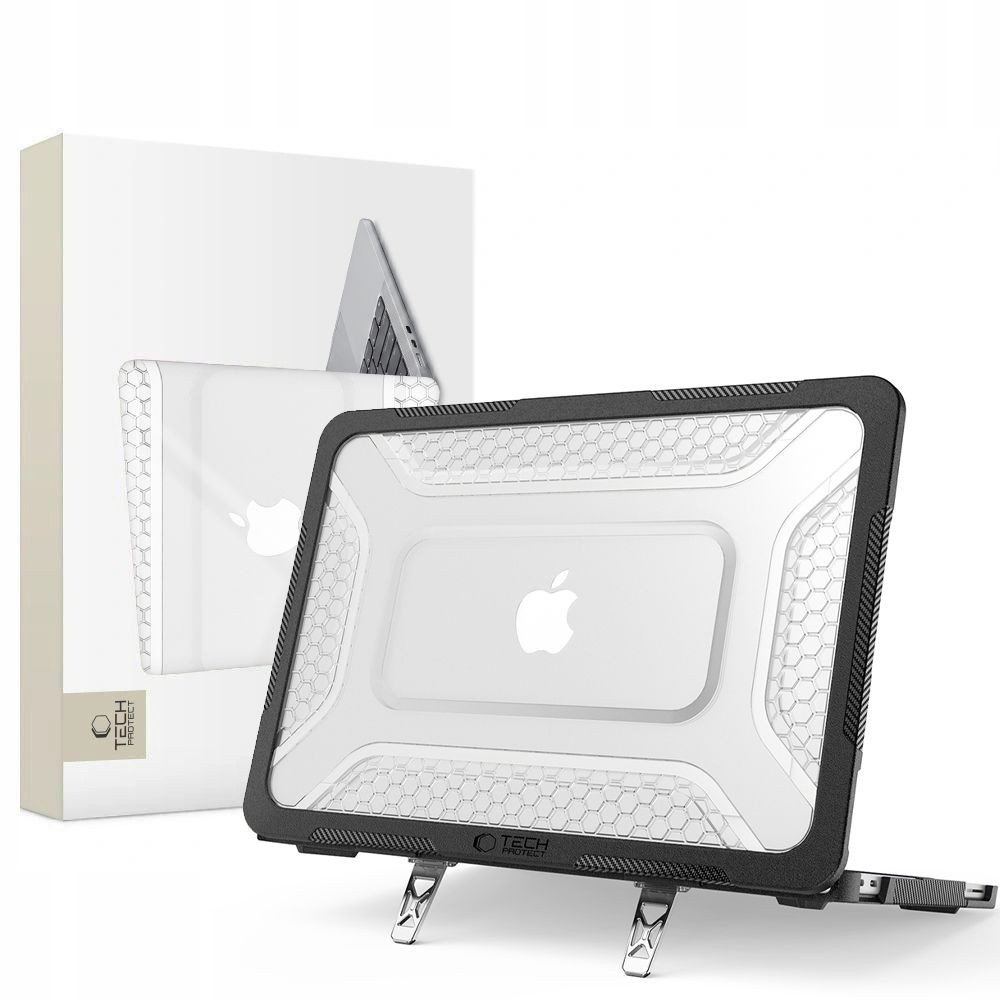 Tech-Protect Kevlar Pro suojakuori MacBook Neo 13" 2026 - musta ja kirkas