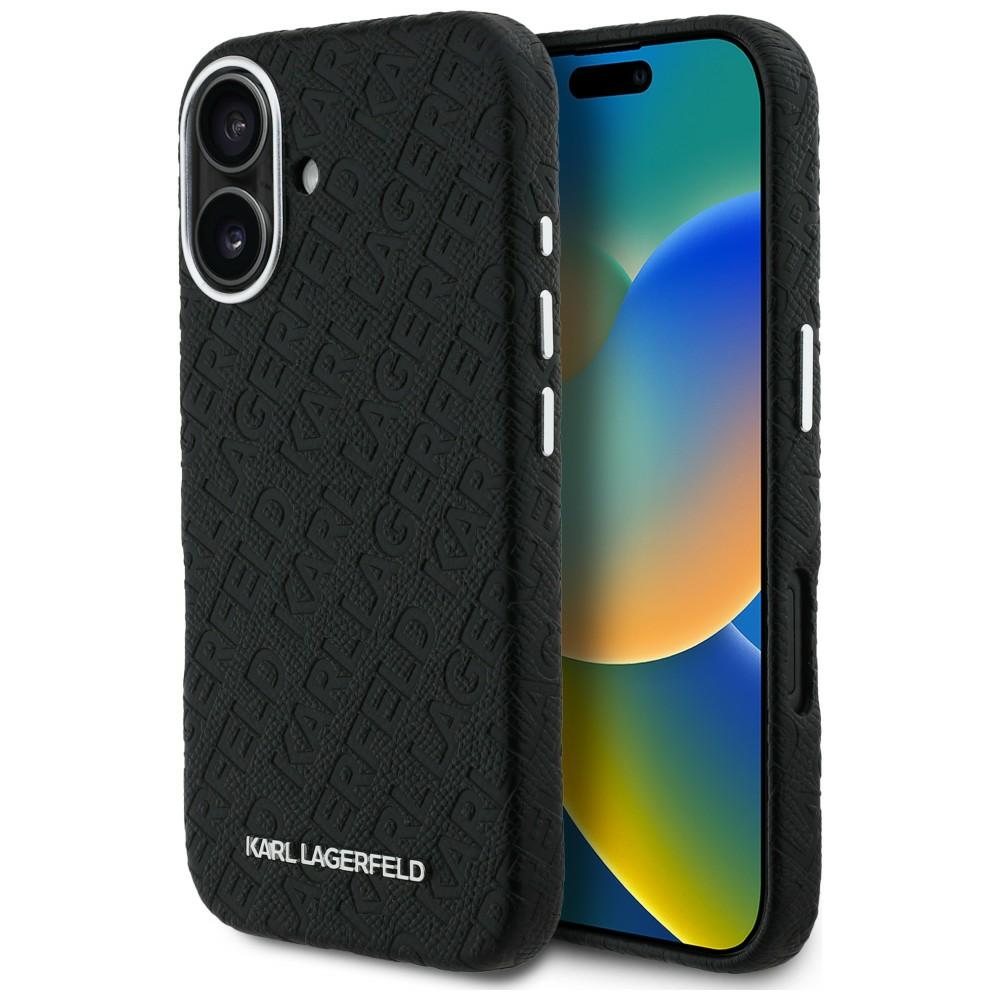 Karl Lagerfeld FW Stamped Karl MagSafe Suojakuori iPhone 16 - musta