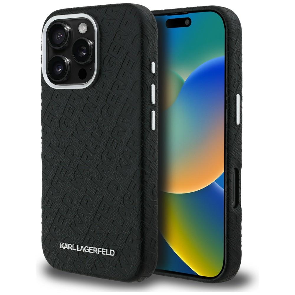 Karl Lagerfeld FW Stamped Karl MagSafe Suojakuori iPhone 16 Pro Max - musta