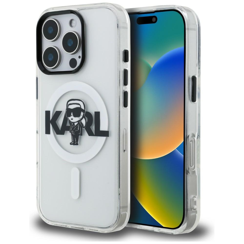Karl Lagerfeld IML Karl Sketch Logo MagSafe suojakuori iPhone 16 Pro Max - läpinäkyvä