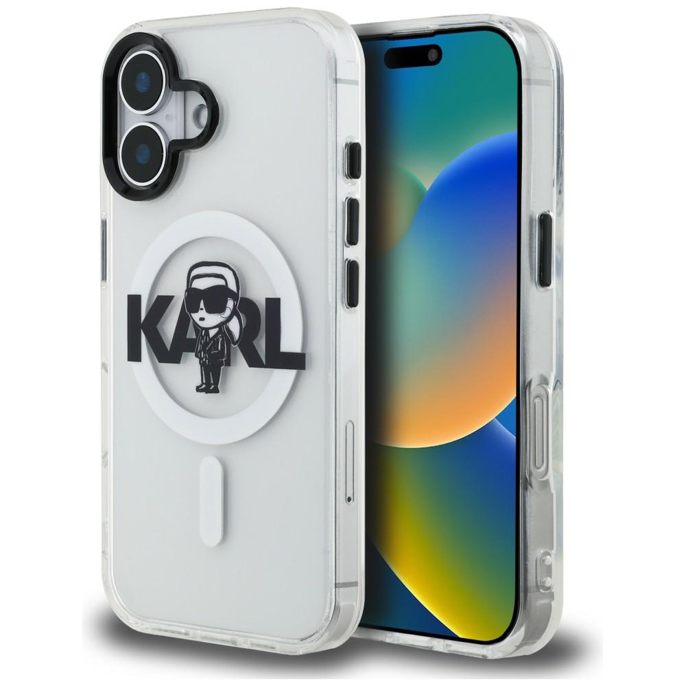 Karl Lagerfeld IML Karl Sketch Logo MagSafe suojakuori iPhone 16 - läpinäkyvä