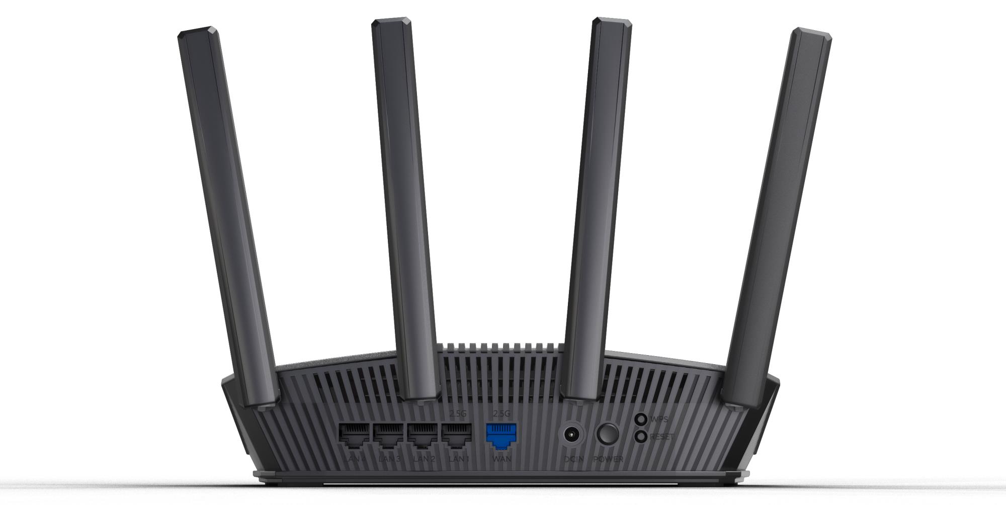 ASUS RT-BE59 BE5000 Wi-Fi 7 (802.11be) Data speed 5000 Mbit/s Ethernet WAN Yes WAN connection type RJ-45 Ethernet LAN Yes 5xLAN ports RT-BE59 (Wireless Router)