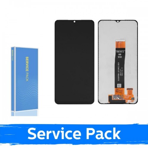 Samsung A127 ja A12s -malleihin yhteensopiva LCD-näyttö (Nacho v1) musta (huoltopaketti / jälkimarkkinatuote) (NF-versio)