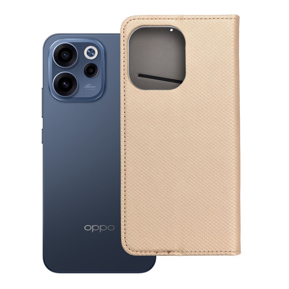 Smart Case Book -suojakuori OPPO Reno 15F kultainen