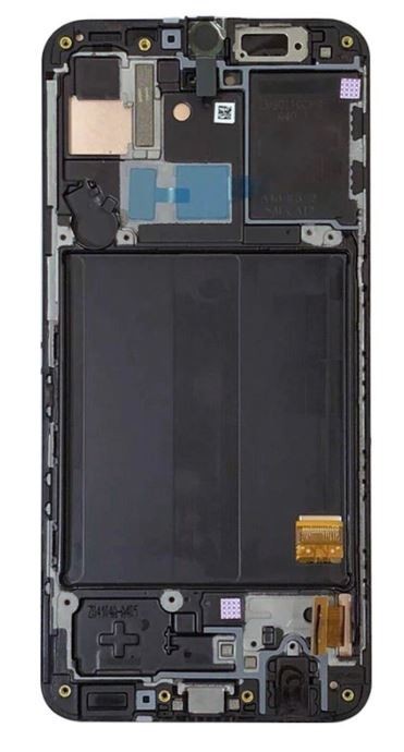 Samsung A405 A40 2019 -mallin LCD-näyttö, kosketusnäytöllä ja mustalla kehyksellä, alkuperäinen (käytetty, luokka A)