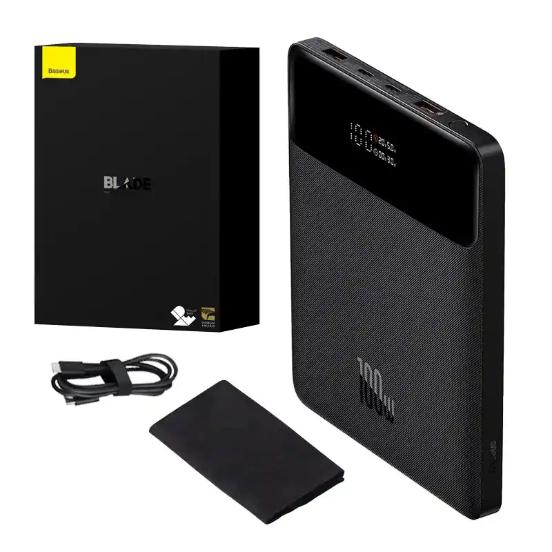 Baseus Blade varavirtalähde 20000mAh 2x USB 2x USB-C + USB-C kaapeli 100W (musta)