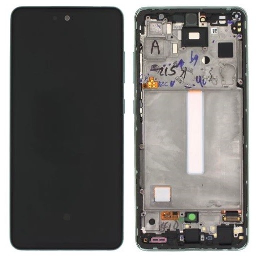 Samsung A528 A52S 2021 -LCD-näyttö, kosketusnäytöllä ja kehyksellä, upea, uudenveroinen alkuperäinen (huoltopaketti)