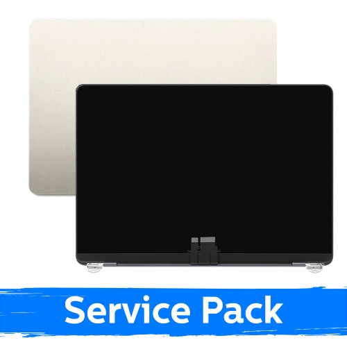 LCD-näyttö yhteensopiva (täysi kotelo) MacBook Air M2 13 (A2681) 2022 / Kultainen / (Service Pack)