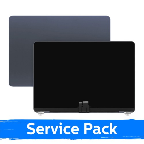 LCD-näyttö kotelolla, yhteensopiva MacBook Air M3 13 (A3113) 2024 / Musta / (Service Pack)