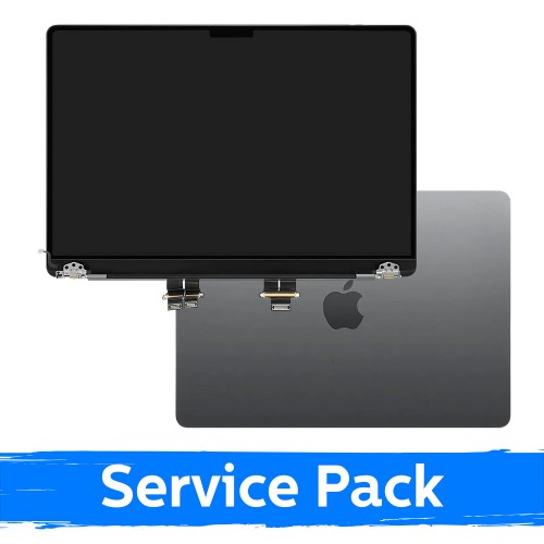 LCD-näyttö kotelolla, yhteensopiva MacBook Pro M3 14 (A2918) 2023 / Space Gray / (Service Pack)