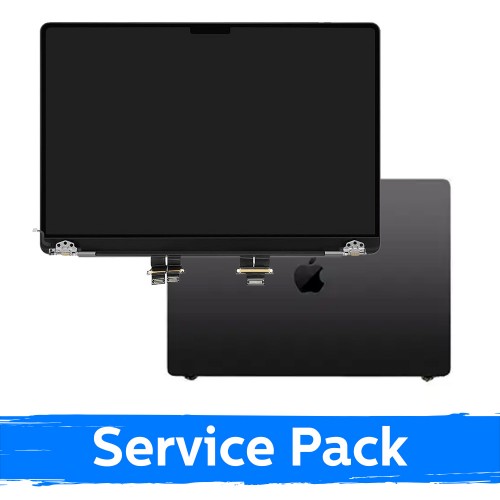 LCD-näyttö kotelolla, yhteensopiva MacBook Pro M3 Pro 14 (A2992) 2023 / Musta / (Service Pack)