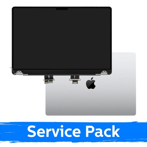 LCD-näyttö kotelolla, yhteensopiva MacBook Pro M3 Pro 14 (A2992) 2023 / Hopeinen / (Service Pack)