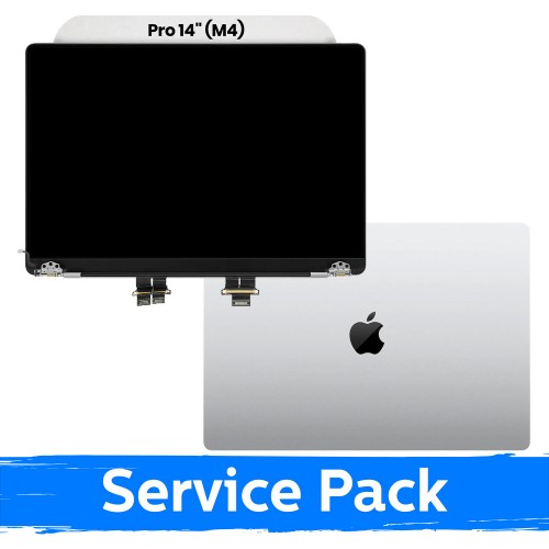 LCD-näyttö kotelolla, yhteensopiva MacBook Pro M4 Pro 14 (A3401) 2025 / Hopeinen / (Service Pack)