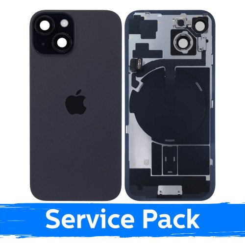 Back Cover Compatible With Apple iPhone 15 / Black / (Service Pack)