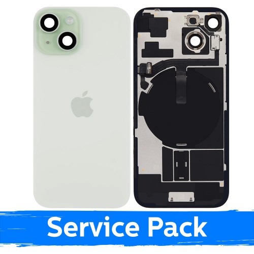 Back Cover Compatible With Apple iPhone 15 / Green / (Service Pack)