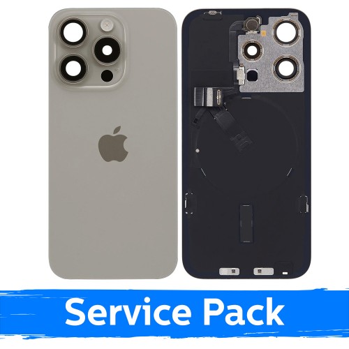 Back Cover Compatible With Apple iPhone 15 Pro / Natural Titanium / (Service Pack)