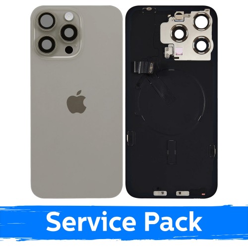 Back Cover Compatible With Apple iPhone 15 Pro Max / Natural Titanium / (Service Pack)