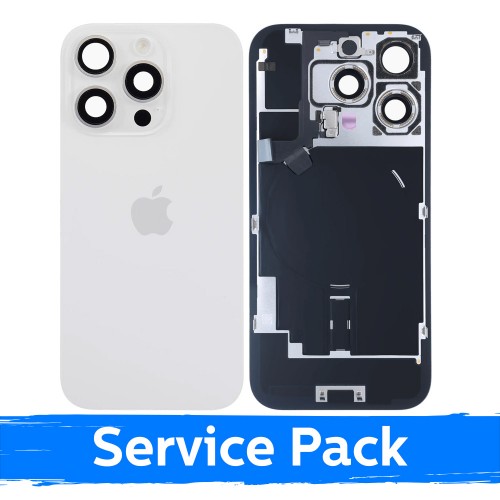 Takakansi, yhteensopiva Apple iPhone 16 Pro:n kanssa / Valkoinen titaani / (Service Pack)
