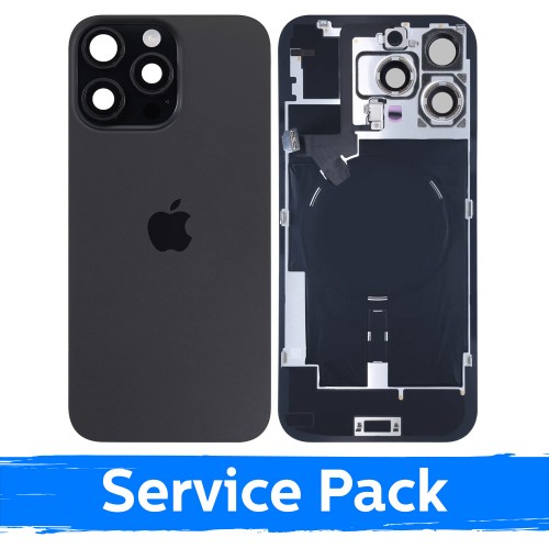 Back Cover Compatible With Apple iPhone 16 Pro Max / Black Titanium / (Service Pack)