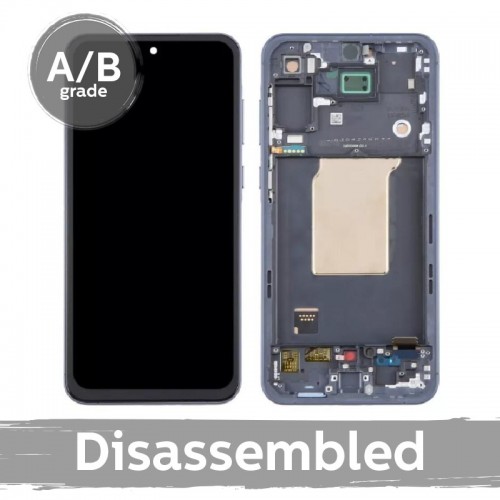 LCD Display Compatible Samsung A556 A55 5G with Frame / Lilac / (9.5/10 disassembled)
