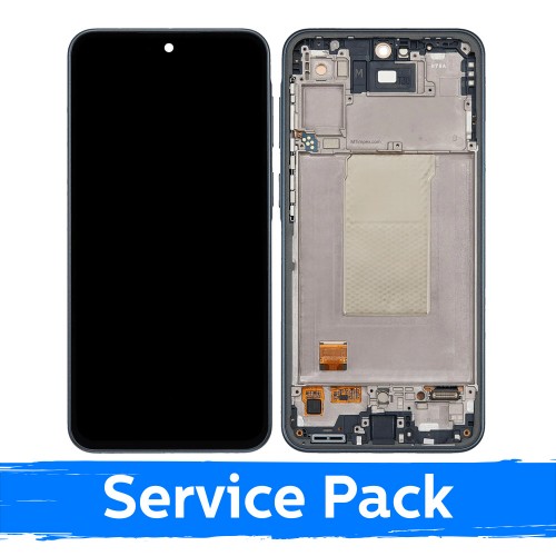LCD-näyttö, yhteensopiva Samsung A376 A37 5G -mallin kanssa, kehyksellä / hiilenharmaa / (huoltopaketti)
