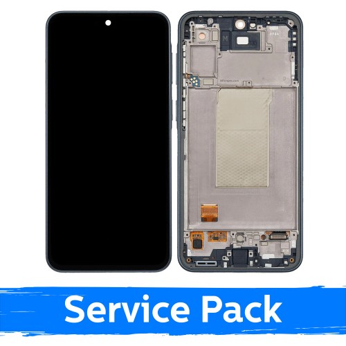 LCD-näyttö, yhteensopiva Samsung A376 A37 5G -mallin kanssa, kehyksellä / harmaavihreä / (huoltopaketti)