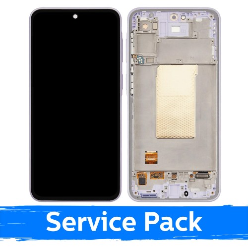 LCD-näyttö, yhteensopiva Samsung A376 A37 5G -mallin kanssa, kehyksellä / valkoinen / (huoltopaketti)