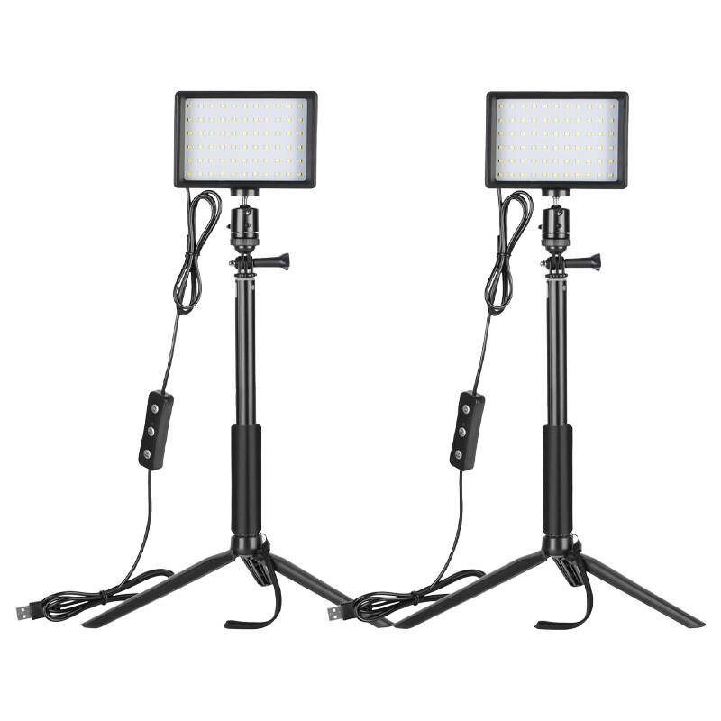 Setti Neewer ZC-10S kaksi LED-valaisinta + suodattimet + jalustat