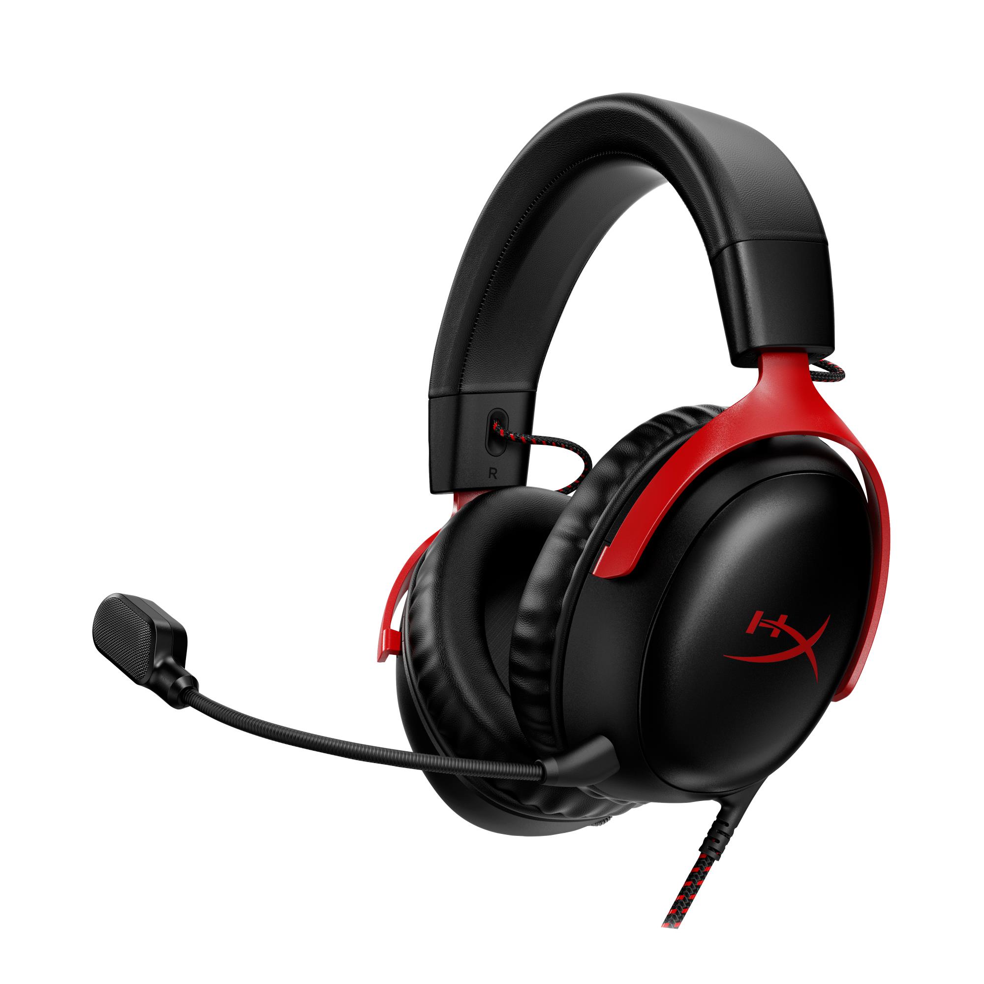 HyperX Cloud III kuulokkeet mikrofonilla / mustat / punaiset 727A9AA