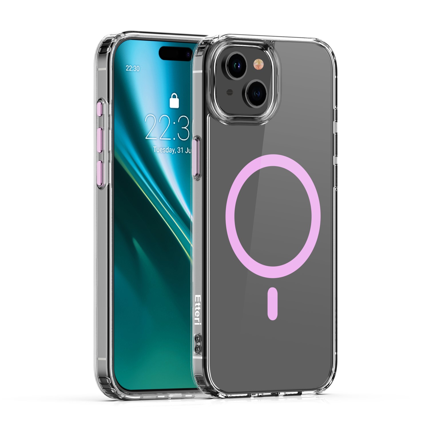 Etteri värillinen magneettikuori iPhone 14 6,1' vaaleanpunainen