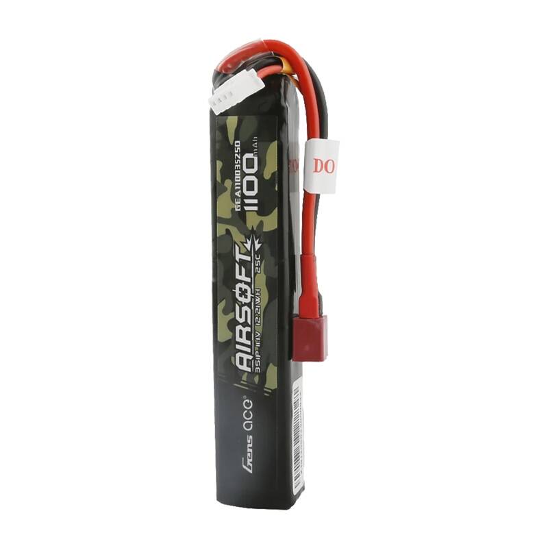 Lipo Gens Ace 25C 1100 mAh 3S1P 11,1 V:n airsoft-aseen akku, T-liittimellä