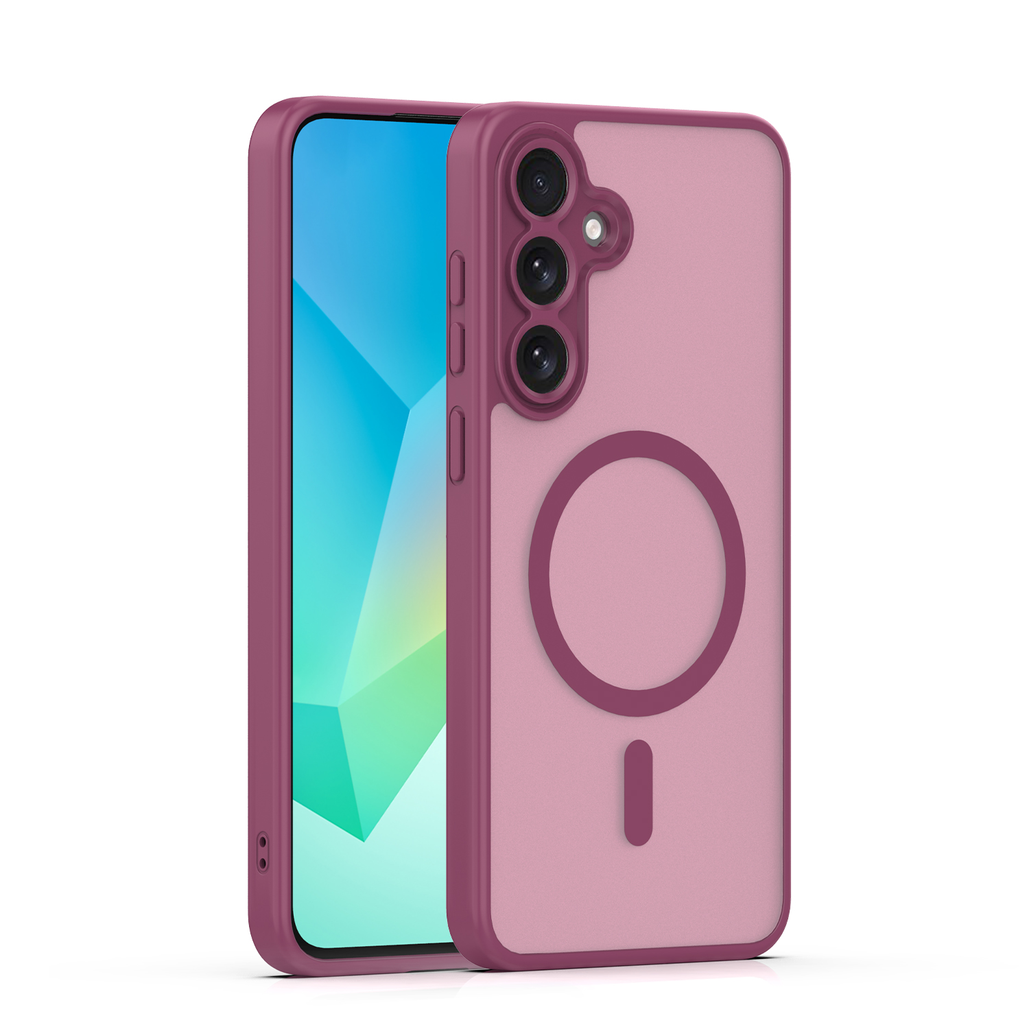 Mag Matt kotelo Samsung Galaxy S26 Plus viininpunainen kamerasuoja
