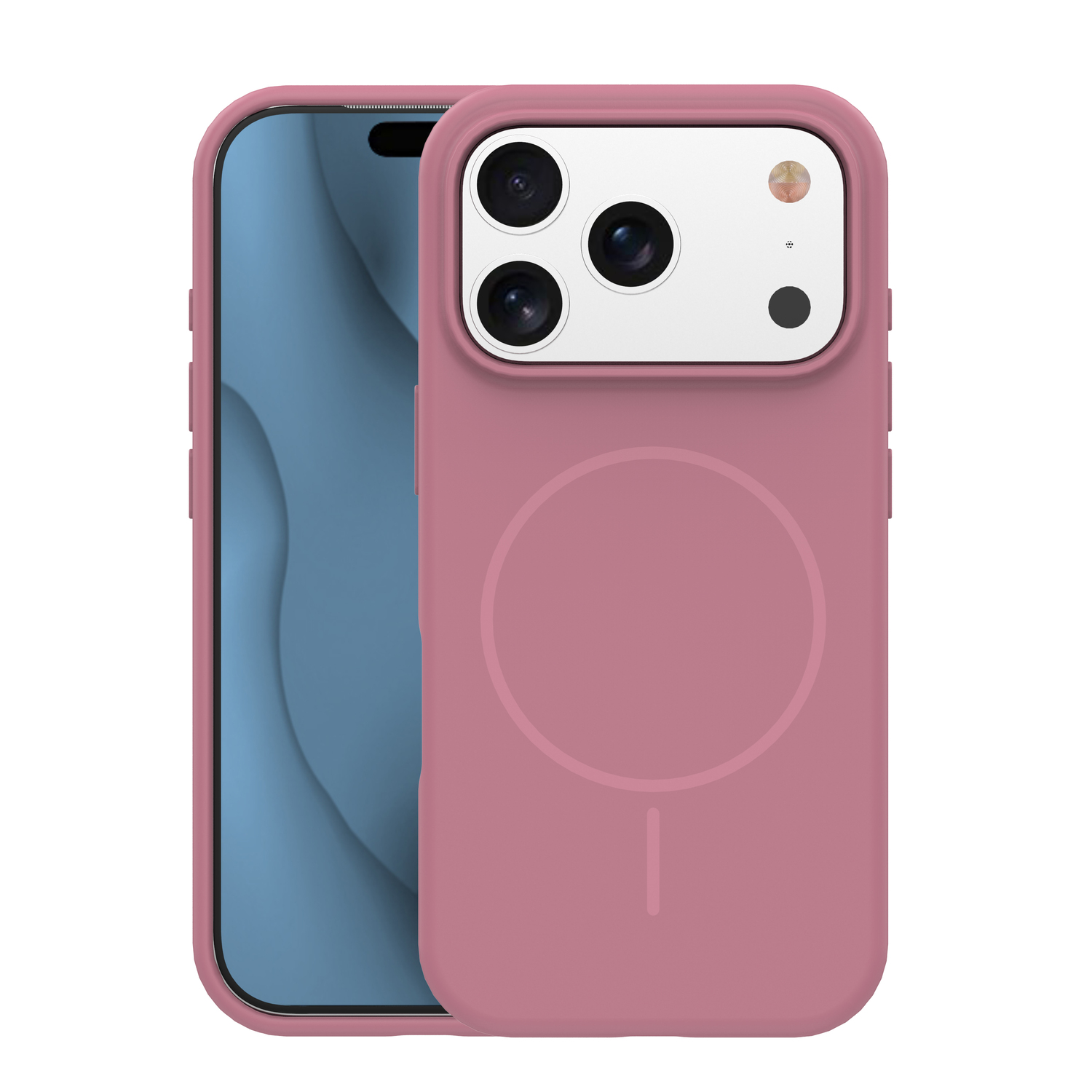 Silicone Thin Mag kotelo iPhone 15 Pro 6,1" ruusu