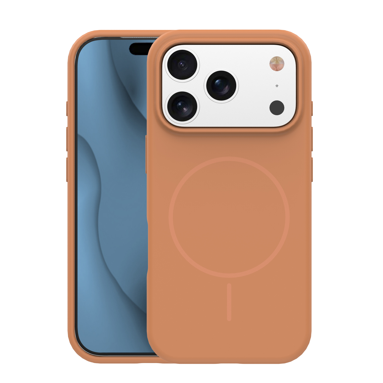 Silicone Thin Mag kotelo iPhone 17 Pro Max 6,9" karamelli