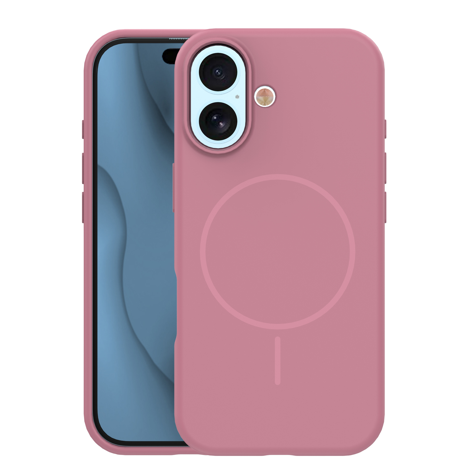 Silicone Thin Mag kotelo iPhone 17 6,3" ruusu