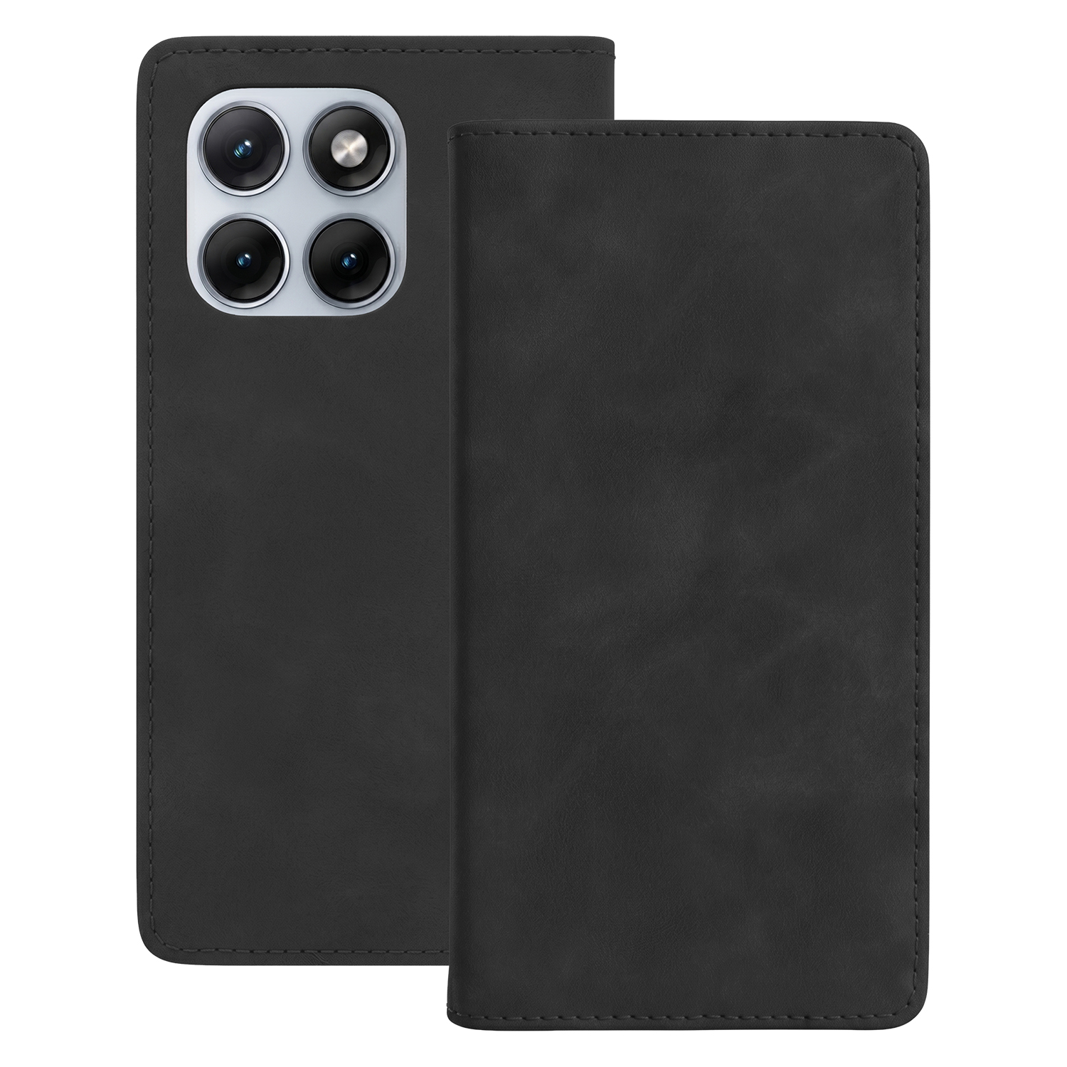 Smart Suede kuori Motorola Edge 70 Fusion musta