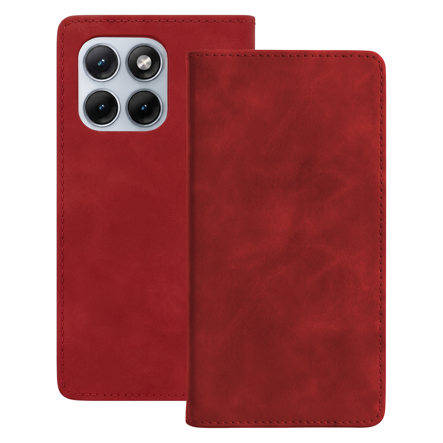 Smart Suede kuori Motorola Edge 70 Fusion punainen