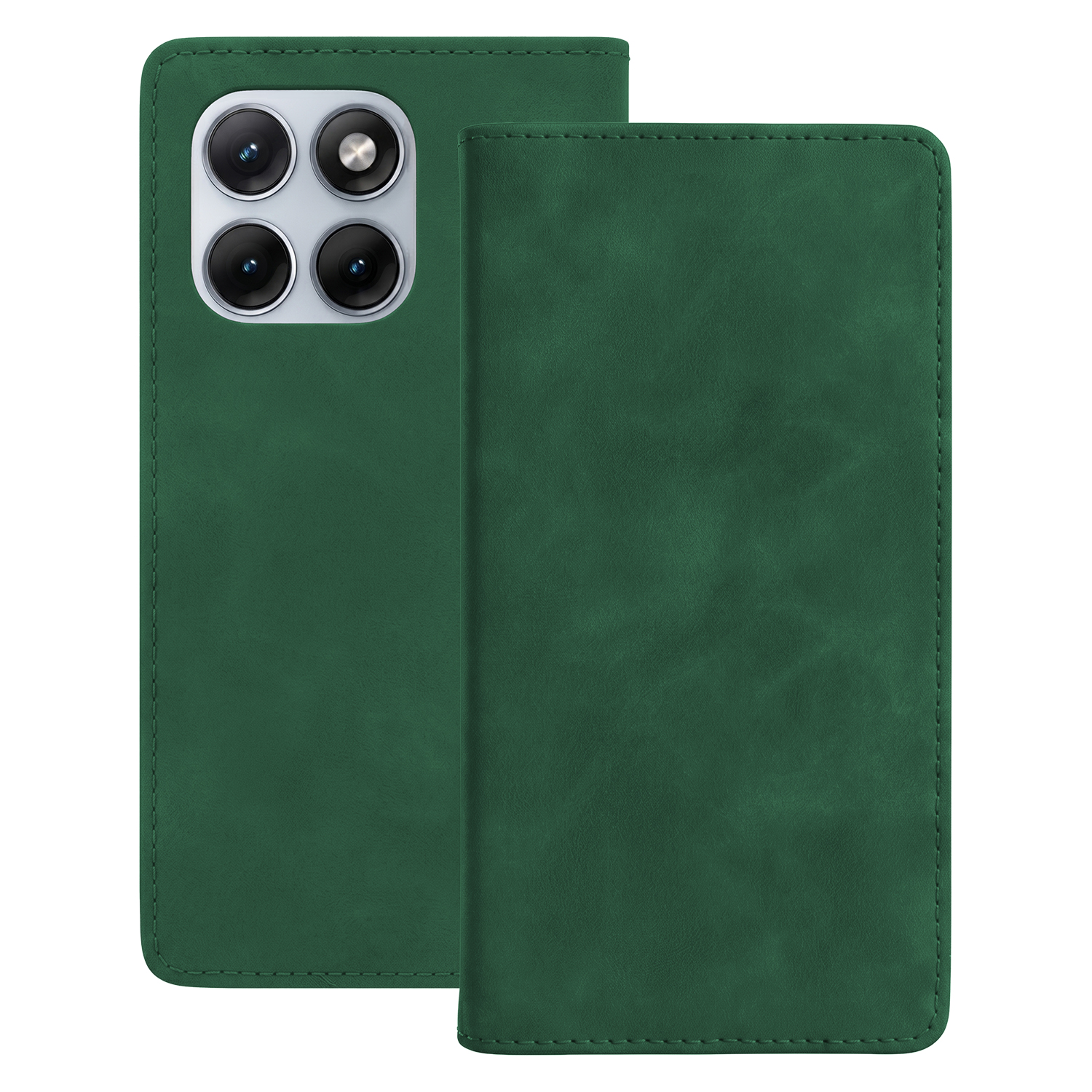 Smart Suede -kuori mallille Motorola Moto G34, vihreä