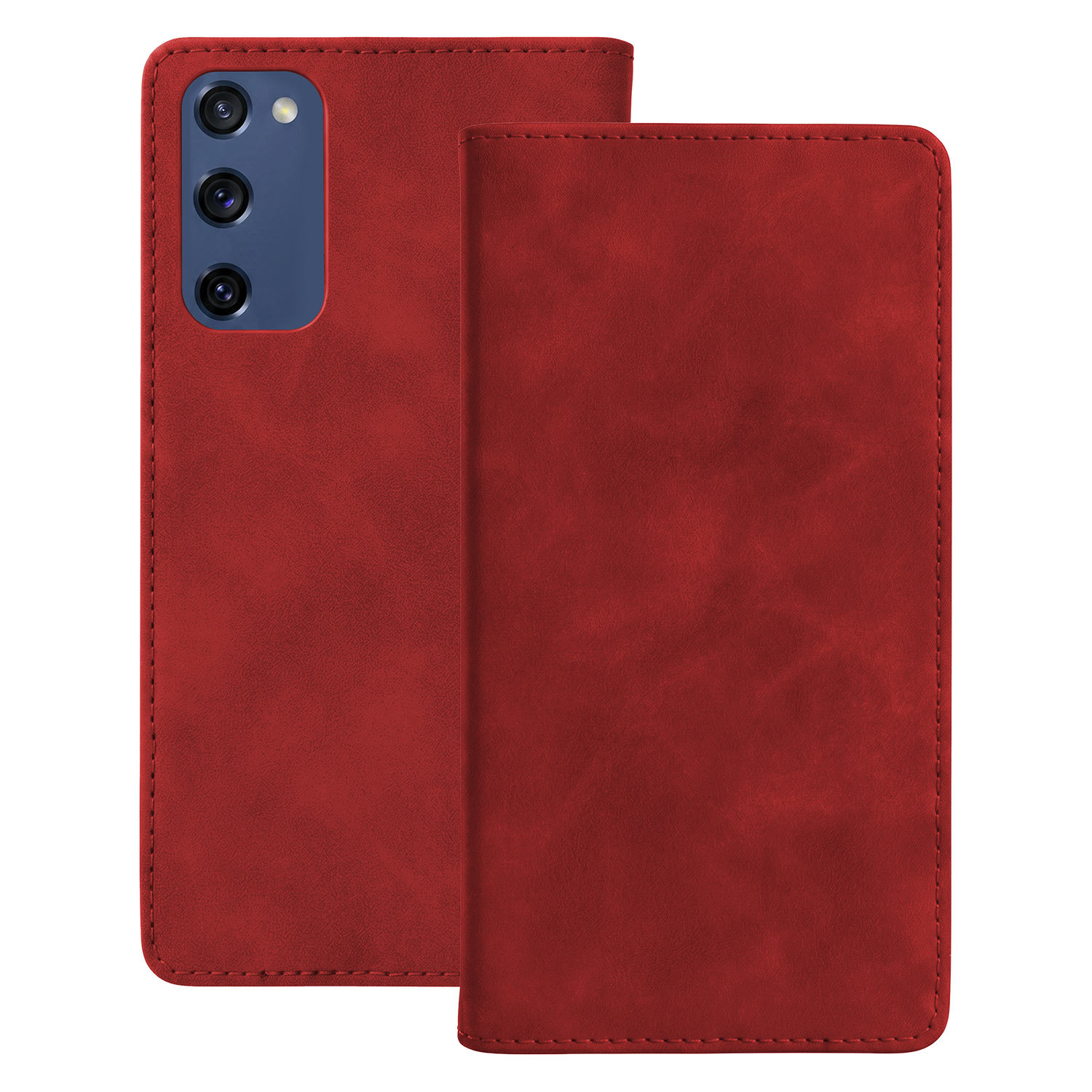 Smart Suede suojakuori puhelimelle Samsung Galaxy S20 FE / S20 Lite / S20 FE 5G punainen