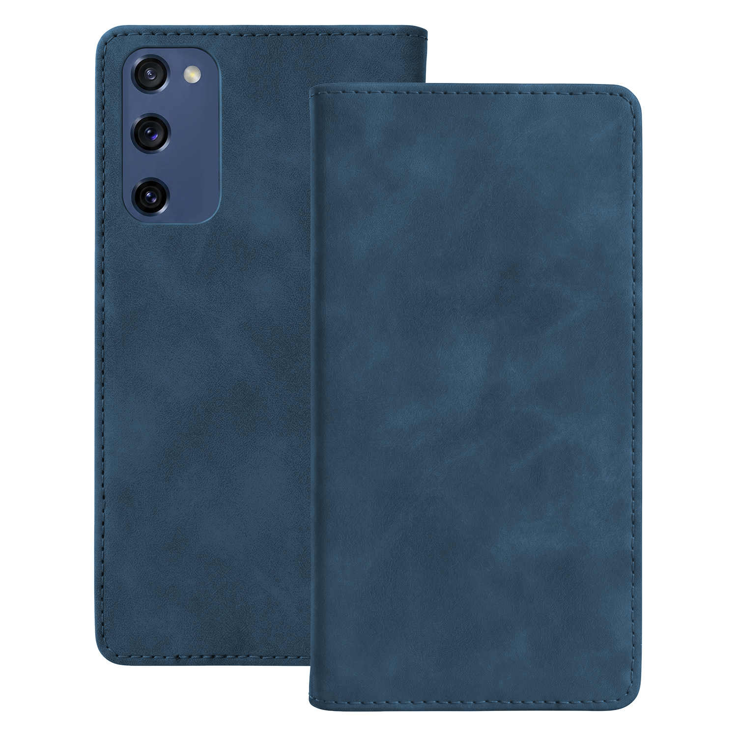 Smart Suede suojakuori puhelimelle Samsung Galaxy S20 FE / S20 Lite / S20 FE 5G tummansininen