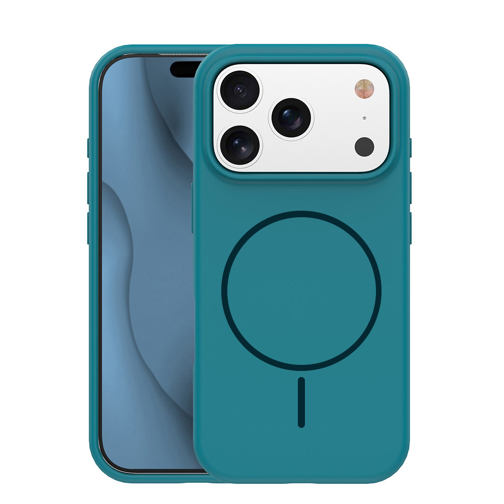 Silicone Thin Mag kotelo iPhone 13 6,1" turkoosi