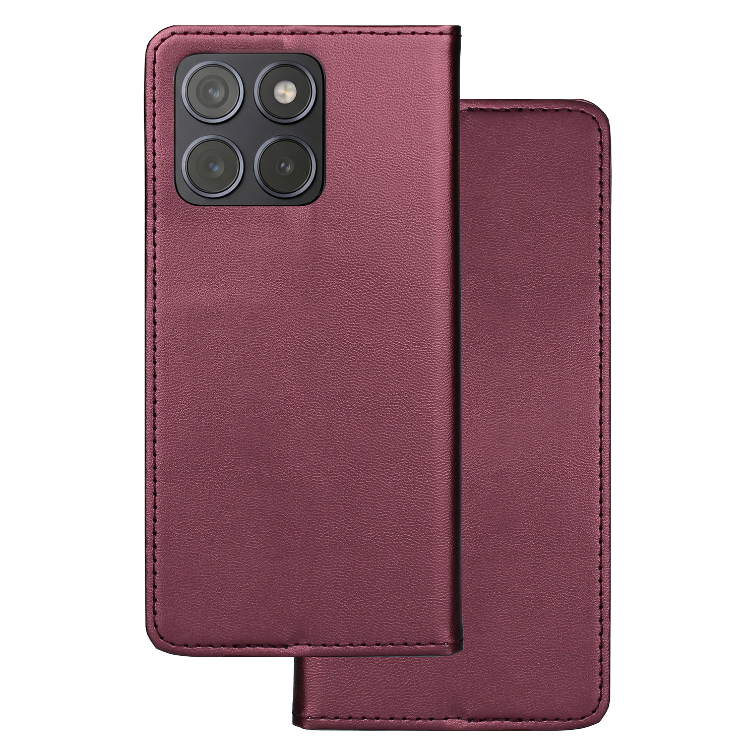 Smart Magnetic case for Motorola Edge 70 Fusion burgundy