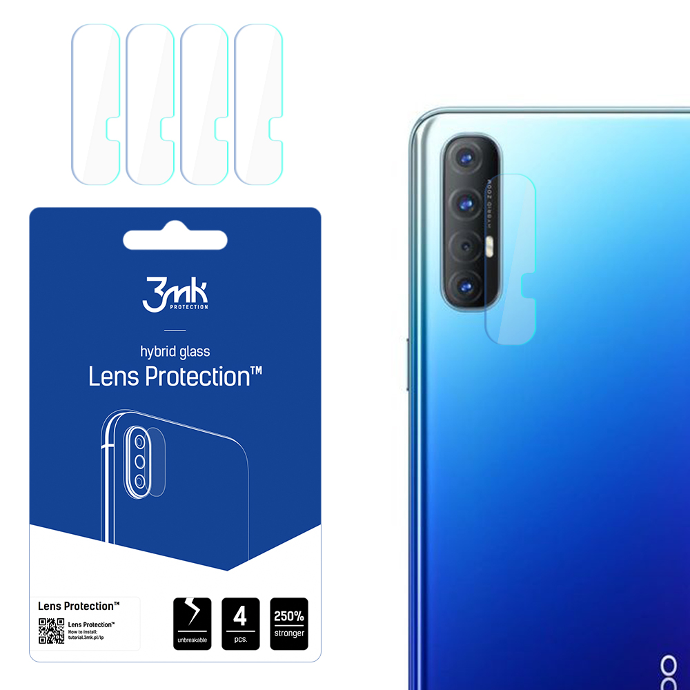 3mk Lens Protection™ hybridikameran suojalasi Oppo Reno 3 Pro:lle