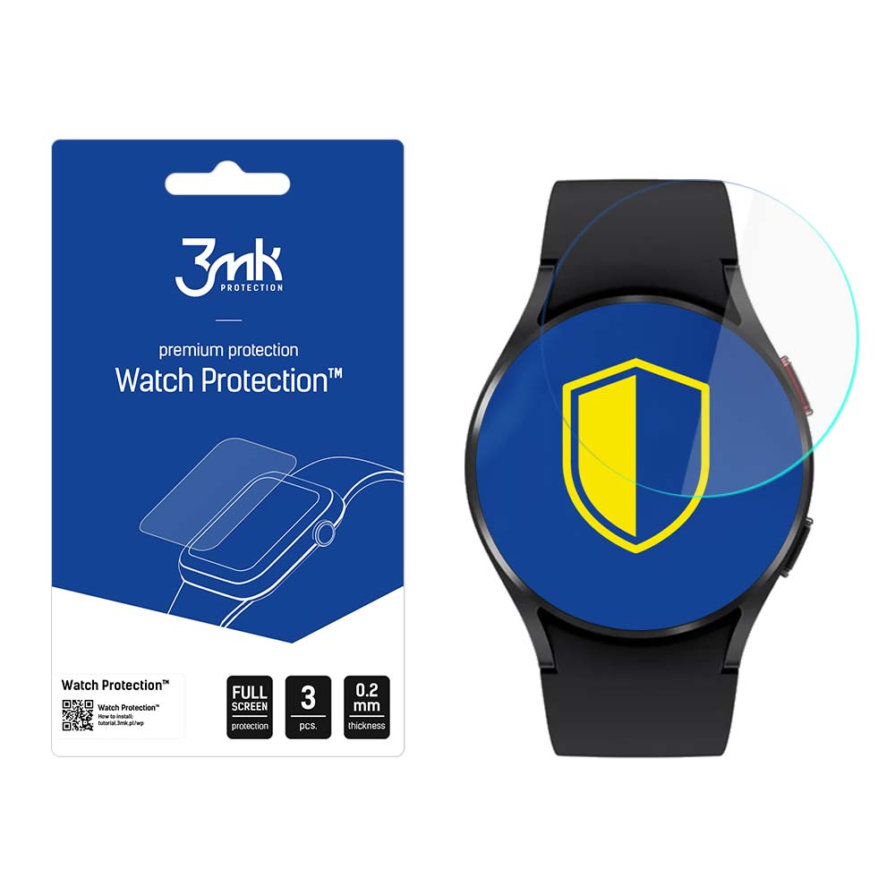 Samsung Galaxy Watch 4 44mm - 3mk Watch Protection™ v. FlexibleGlass Lite -suojausjärjestelmä