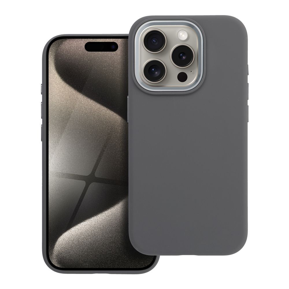 Case for iPhone 15 PRO Forcell F-Protect Frame Premium compatible with Magsafe gray